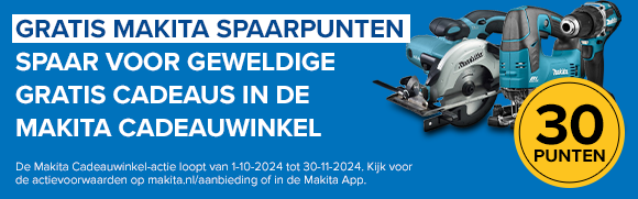 Kijk voor alle voorwaarden op de Makita website