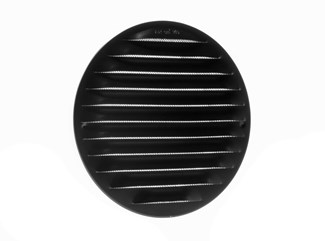 Nedco kleine schoepenrooster - Ø160mm  - zwart - aluminium