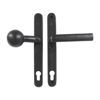 Dauby veiligheidsbeslag knop/kruk - Pure TOP + PH1930 - verouderd ijzer zwart - profielcilinder 92 mm