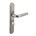 Intersteel deurkruk met langschild - Agatha - met toilet-/badkamersluiting 63 mm - chroom/mat nikkel