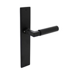 Intersteel deurkruk met schild - Bau-stil - 236x44x6 mm - mat zwart