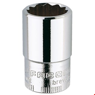 Facom handdop - 27 mm - 12-kant - ¼ x ⅜ inch - dunwandig - JB.¼