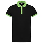 Tricorp Casual 201002 Bi-Color unisex poloshirt Zwart Limegroen XS