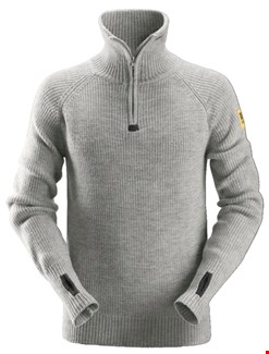 Snickers Workwear ½ zip sweater - 2905 - lichtgrijs - maat 3XL
