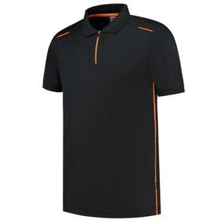 Tricorp Casual 202703 Accent unisex poloshirt Zwart Oranje 5XL