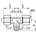 Legris - T-Inschroefkoppeling - vertikaal - 12 mm x 3/8" - BSPT - 0108 12 17