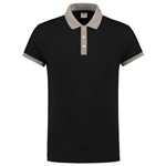 Tricorp Casual 201002 Bi-Color unisex poloshirt Zwart Grijs XS