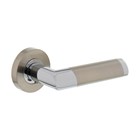 Intersteel deurkruk met rozet - Nicol - rond - chroom/mat nikkel