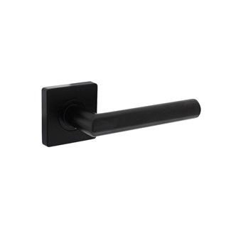 Intersteel deurkruk op vierkant rozet - Bastian - 55x55x10 mm - mat zwart