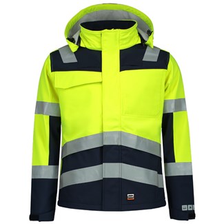 Tricorp softshell multinorm Bicolor - Safety - 403011 - fluor geel/inkt blauw - maat XXL