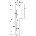 Nemef sluitplaat - pa4000/17 RVS - draairichting 1-3 korte lip