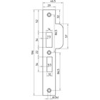 Nemef sluitplaat - afgerond - pa4119/17 RVS  - draairichting 2-4 korte lip