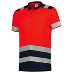 Tricorp poloshirt - High-Vis - bicolor - fluor red-ink - maat 8XL